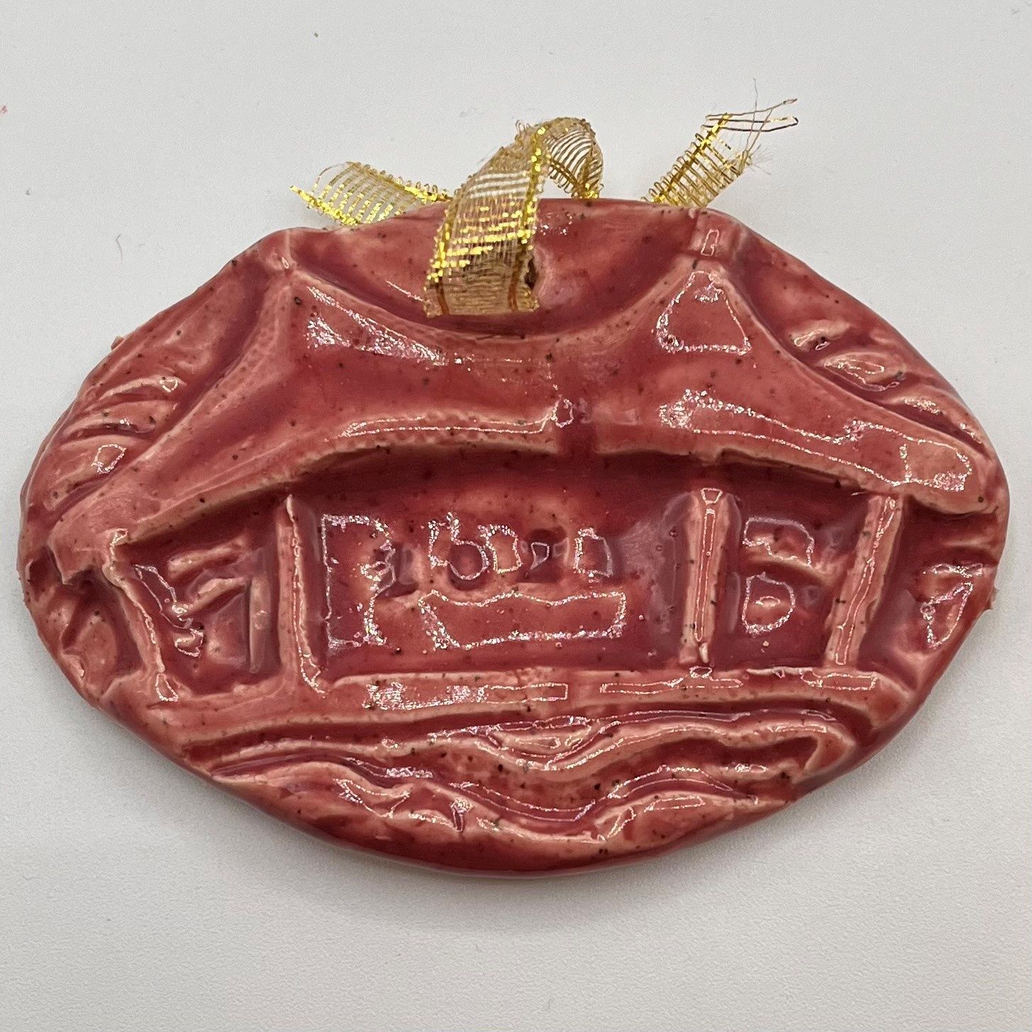 Andrea Walker, Ceramic Ampitheater ornament, Red design