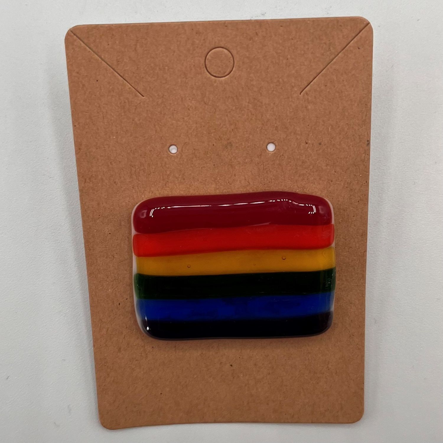 Studio, Glass Pin, Rainbow Flag