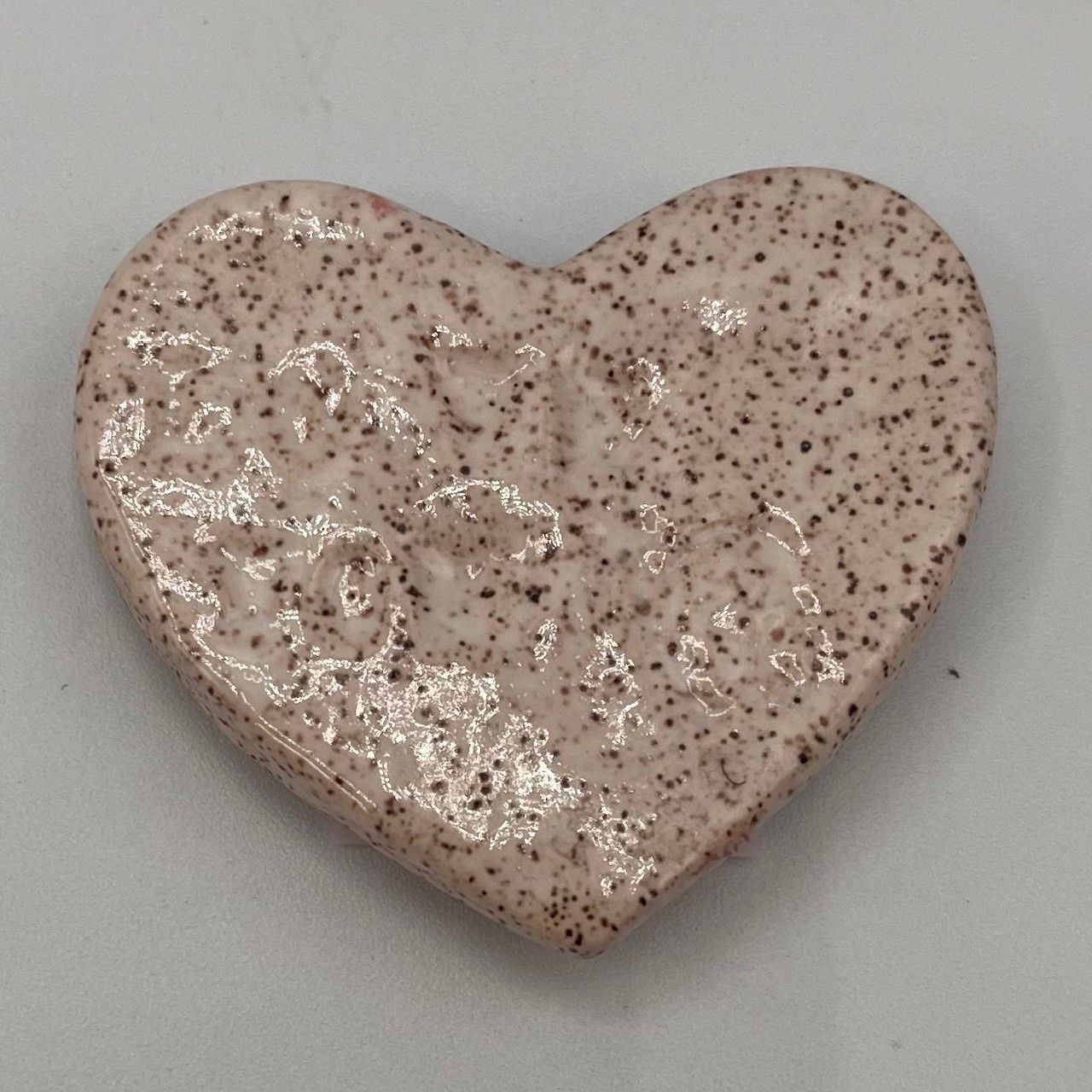 Mallory Miller, Large white heart ceramic magnet