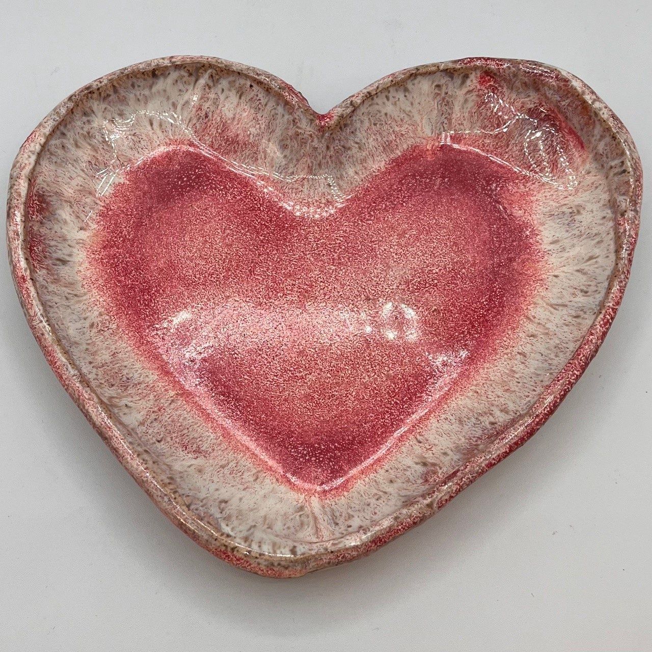 Megan Hill, Pink and white ceramic heart dish