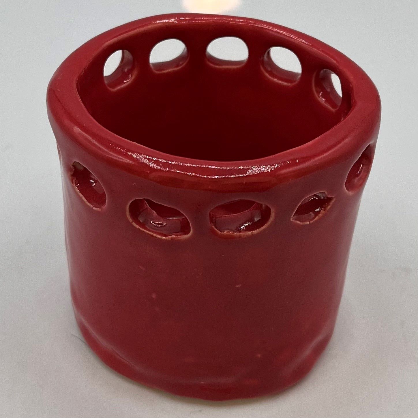 David Smyth, Red ceramic candle holder