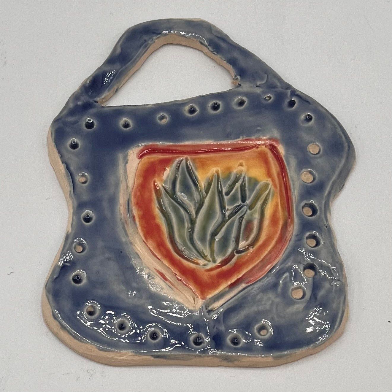 Dale Murphy, Wall Hanging, Blue Basket with Succulent