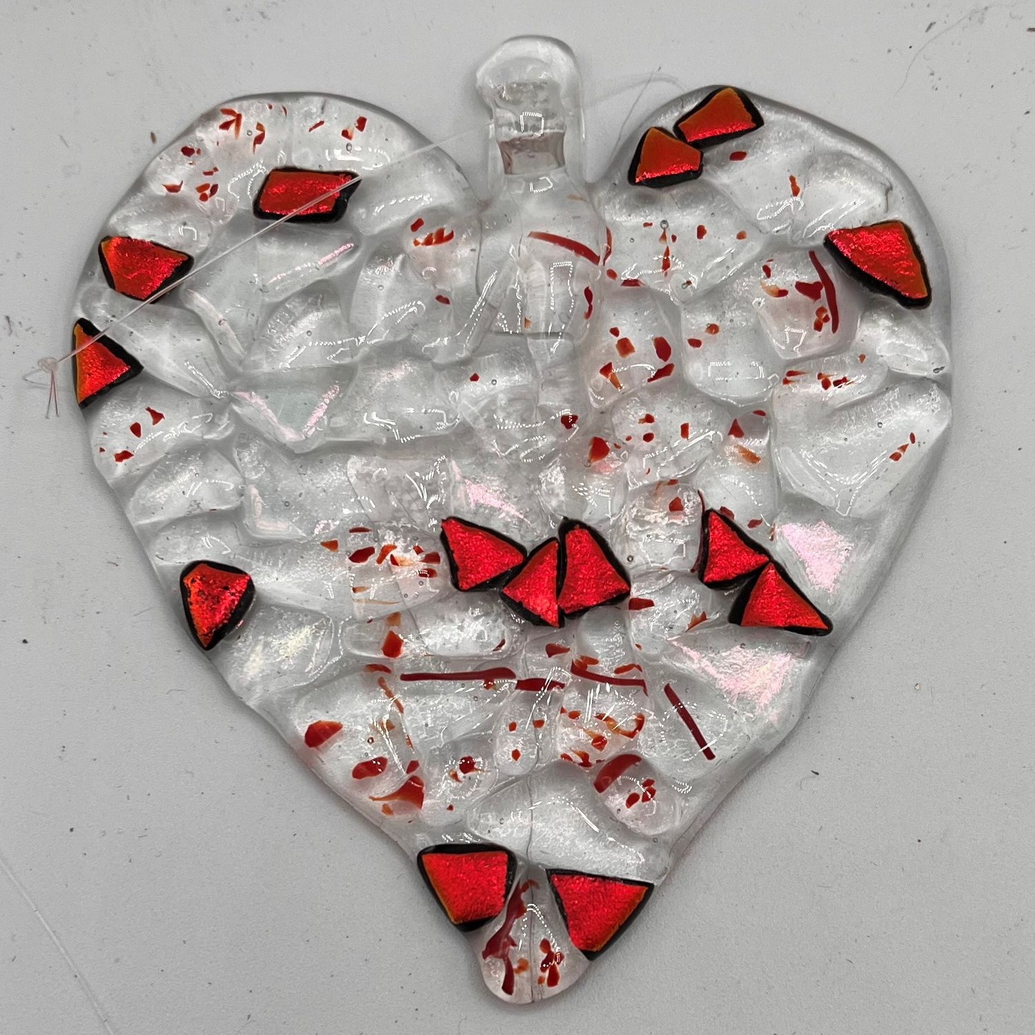 Studio, Sun Catcher, Shimmery Red and Clear Heart