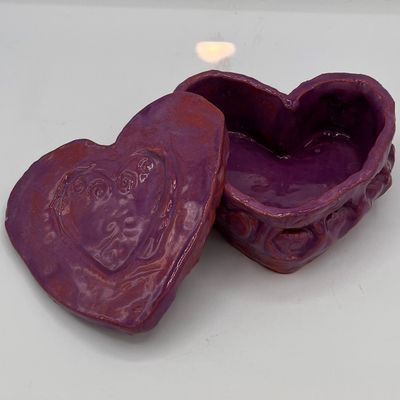 Erin Betz, Ceramic Lidded Container, Purple Heart