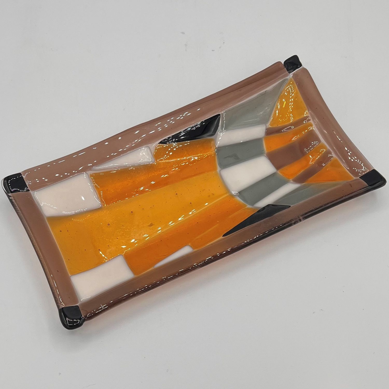 Brett Garrett, Fused Glass Dish, Shining Light