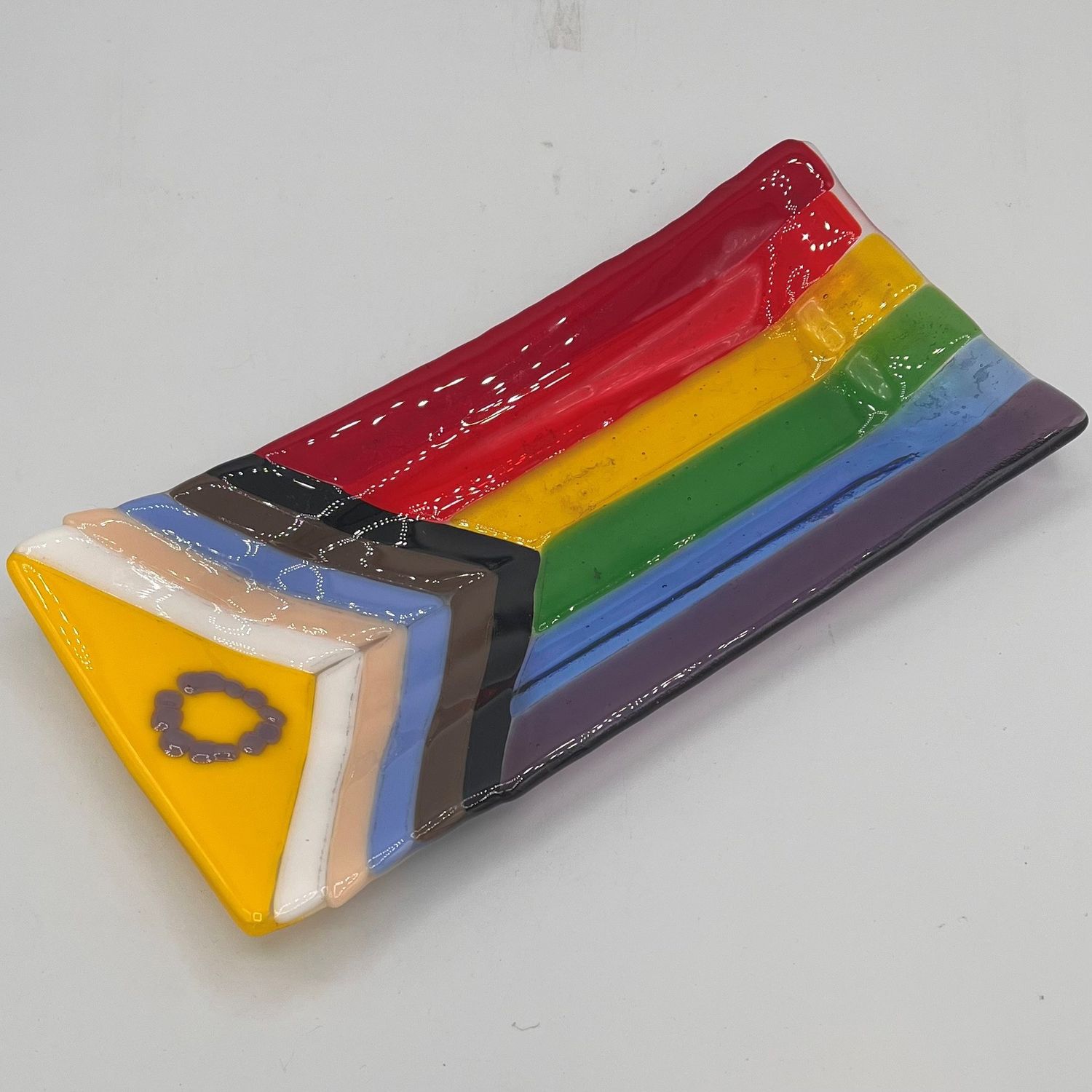 Duane Sparks, Fused Glass Dish, Pride