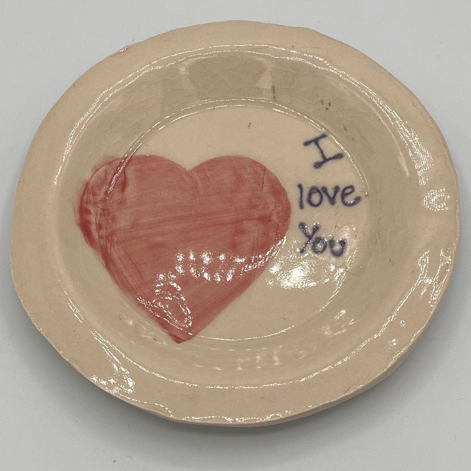 Studio, Ceramic Plate, &#39;I Love You&#39;