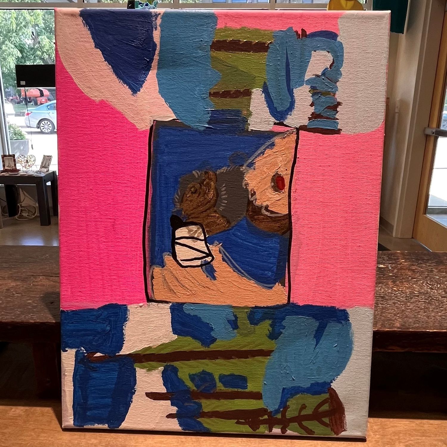 Erin Williams, Acrylic On Canvas, &#39;Bob Ross Squirrel&#39;