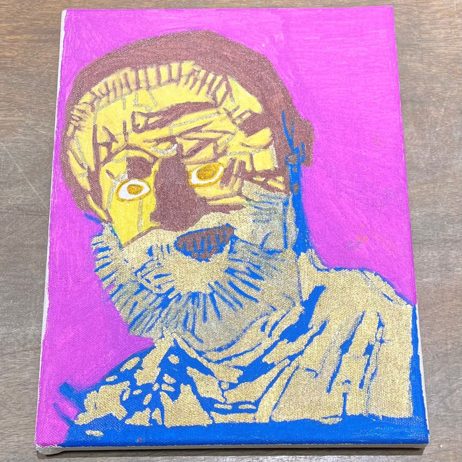 Joey Buschelman, Acrylic On Canvas, &#39;The Bearded Man&#39;