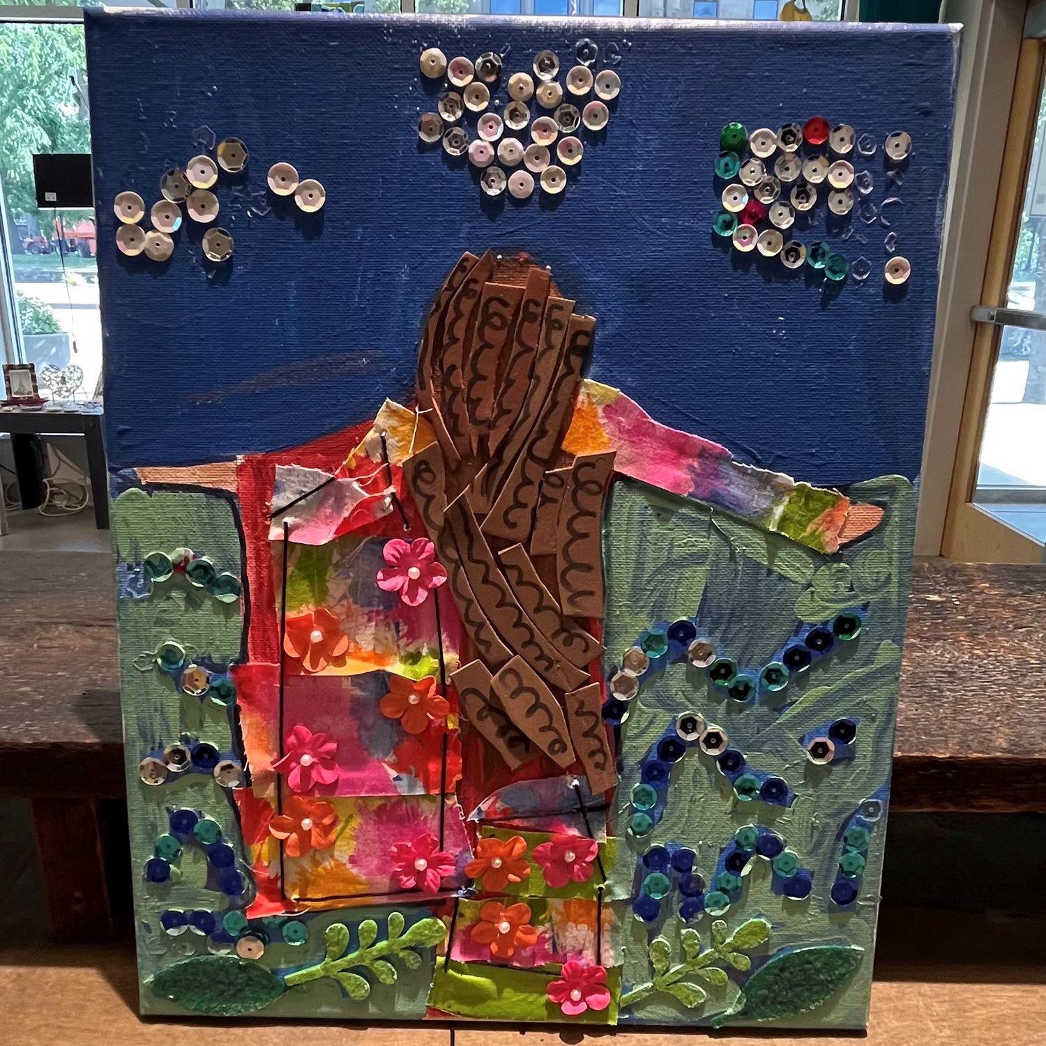 Beth Shaw, Mixed Media Canvas, &#39;Calling The Ocean&#39;