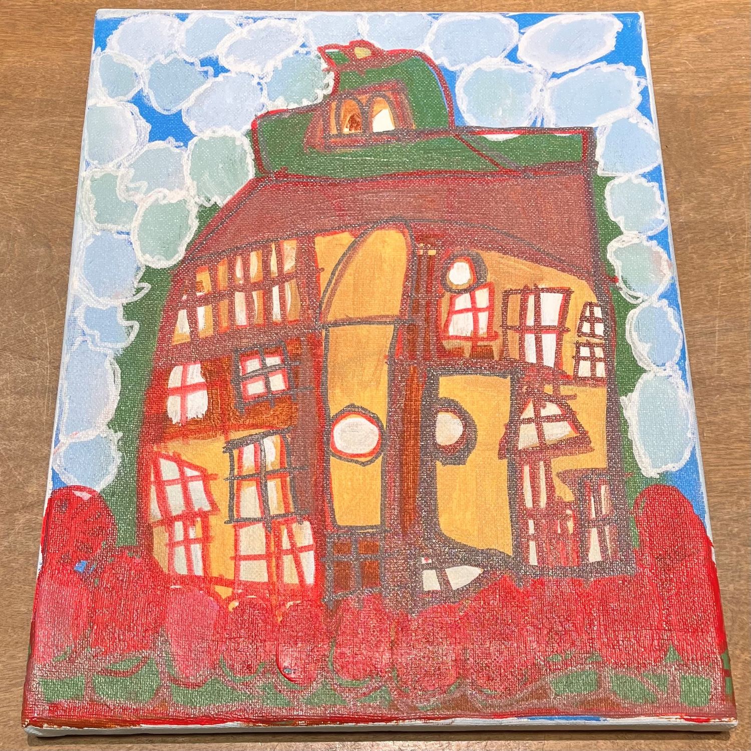 Brett Garrett, Acrylic On Canvas, &#39;Lane Library&#39;