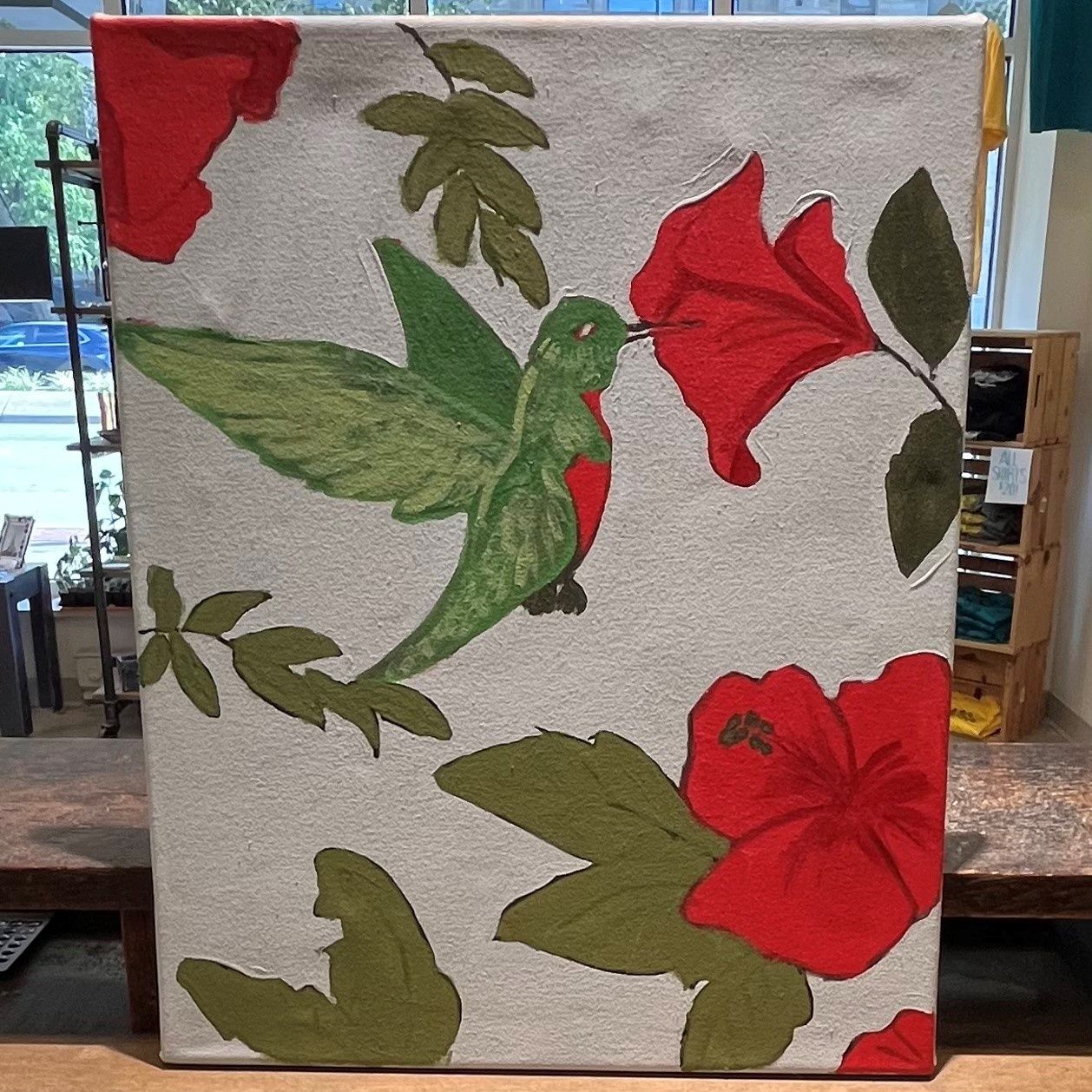 Mallory Miller, Acrylic On Canvas, &#39;Hibiscus Hunter&#39;