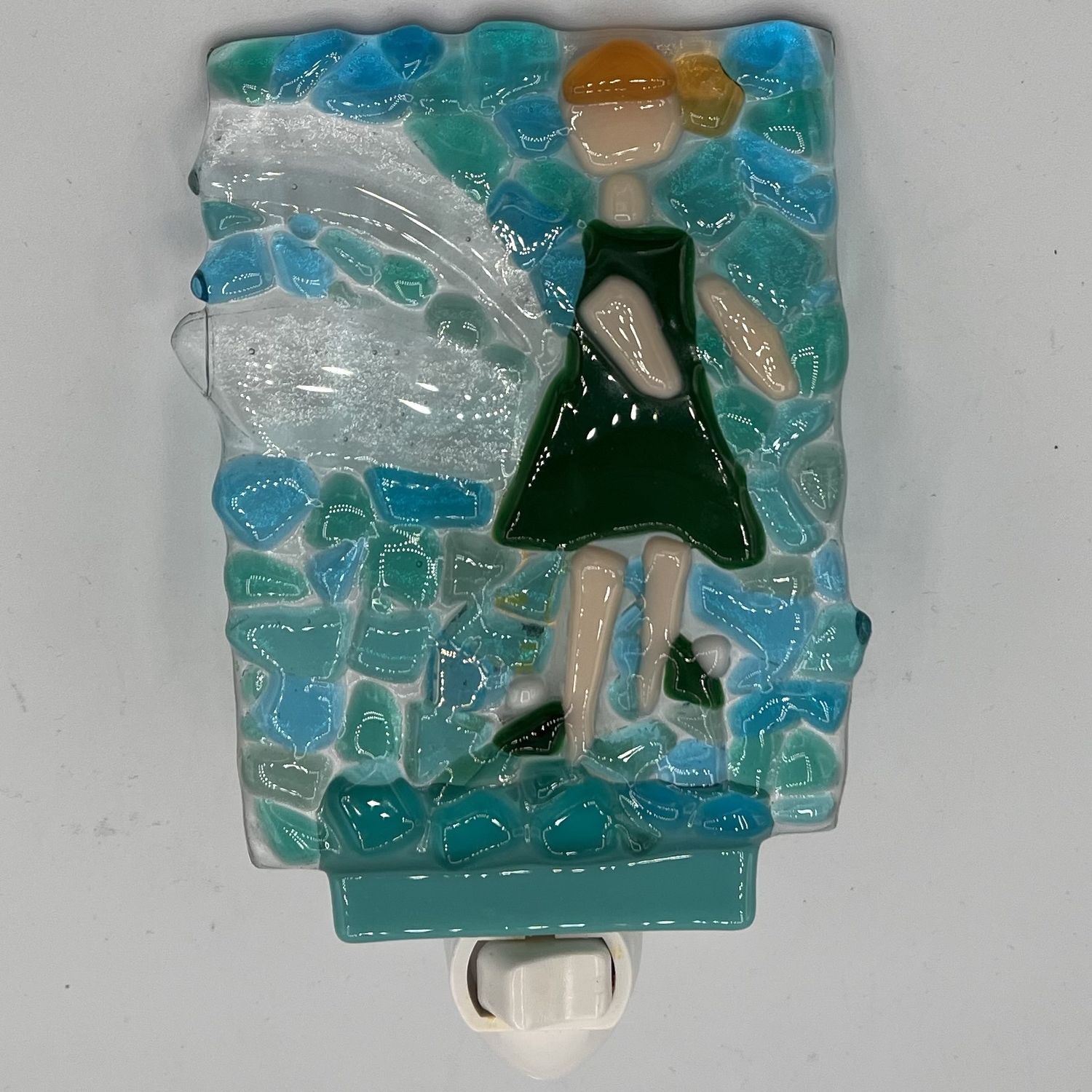 James Egan, Fused Glass Nightlight, Blonde Fairy