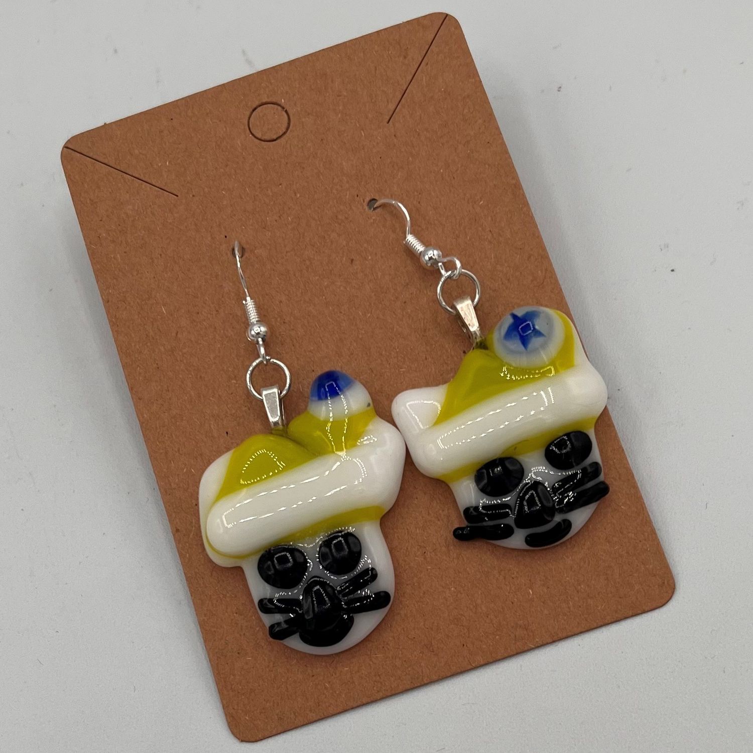 Kara Burgdorf, Fused Glass Earrings, Fashionable Animal