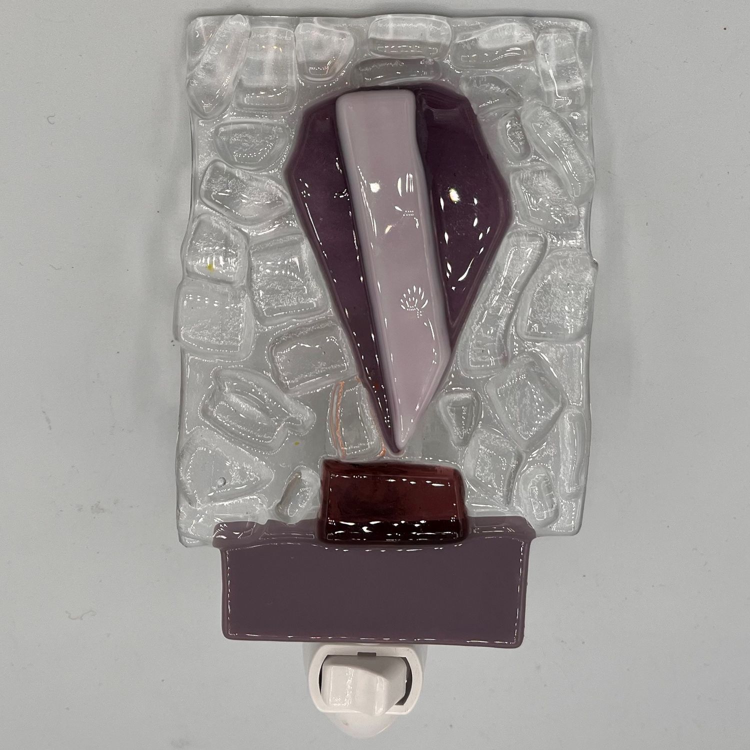 Amy Thompson, Fused Glass Nightlight, Purple Hot Air Balloon