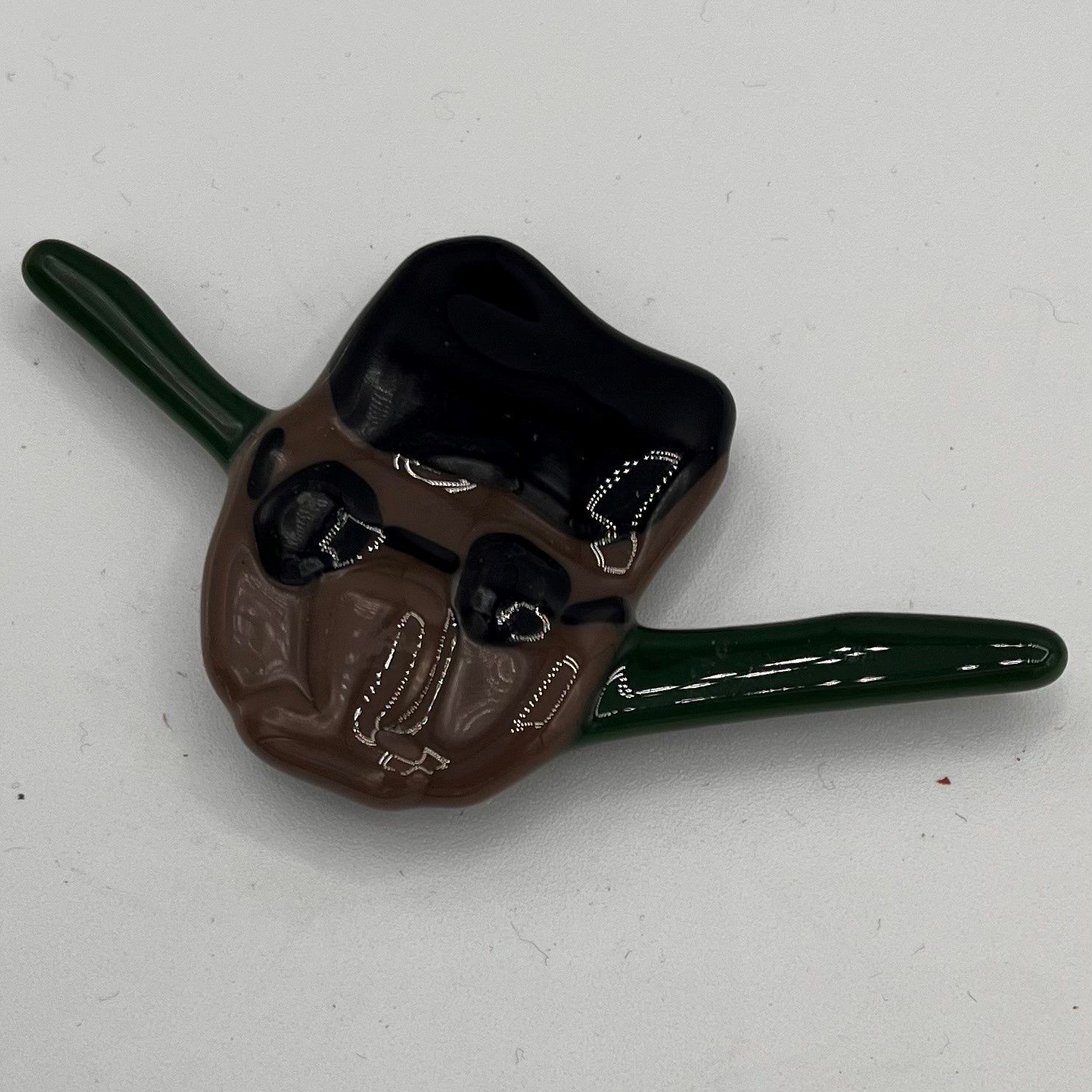 Mary Phifer, Fused Glass Magnet, Person with Green Ears