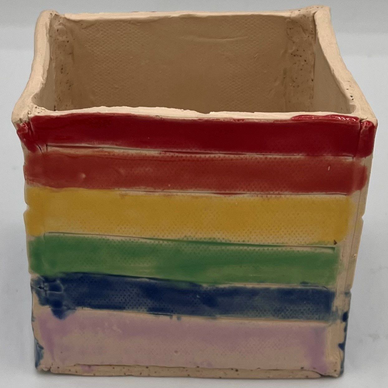 Sarah Alward, Ceramic Planter, Quadruple Flag