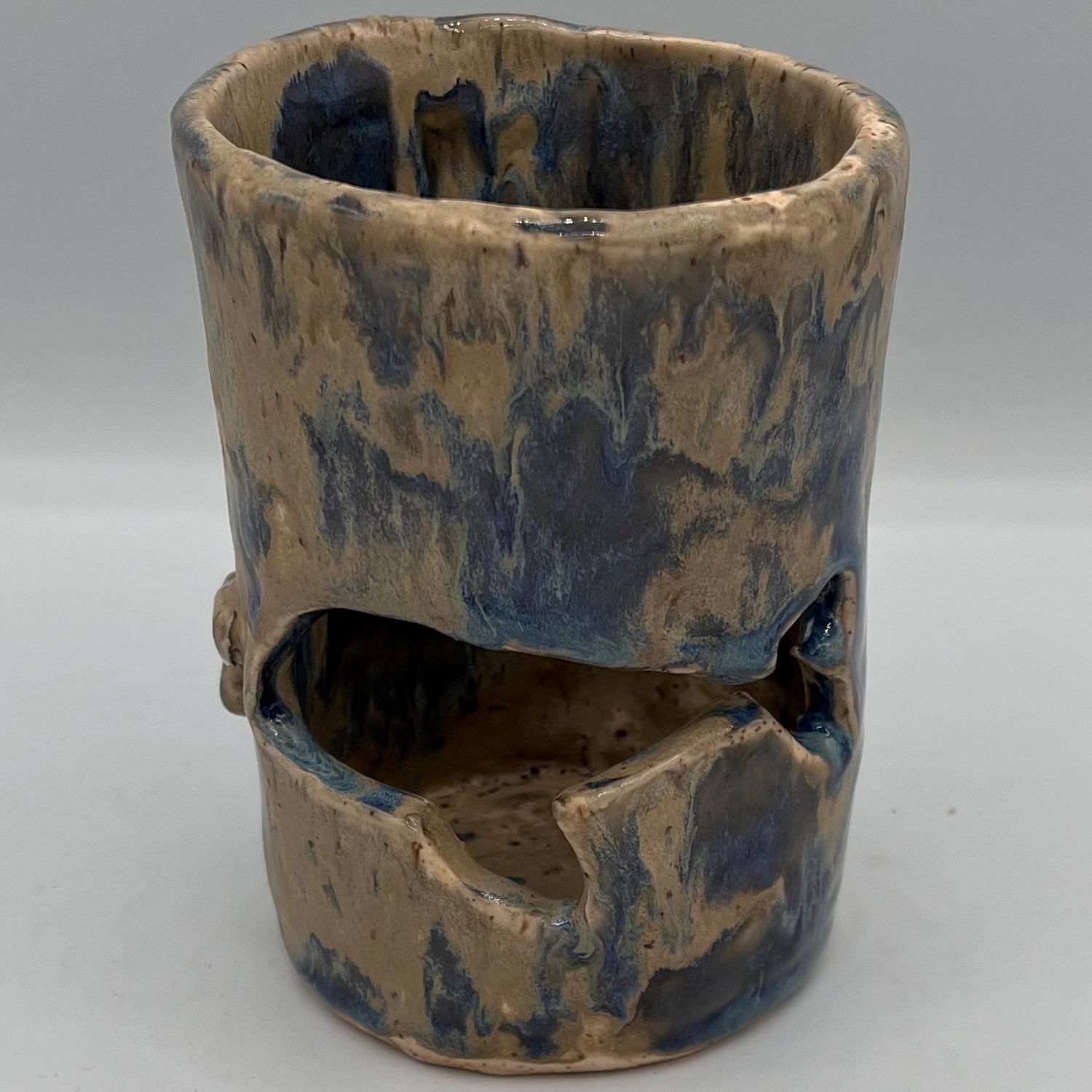 Tiffany Jameson, Ceramic Candle Holder, Fish Cutout