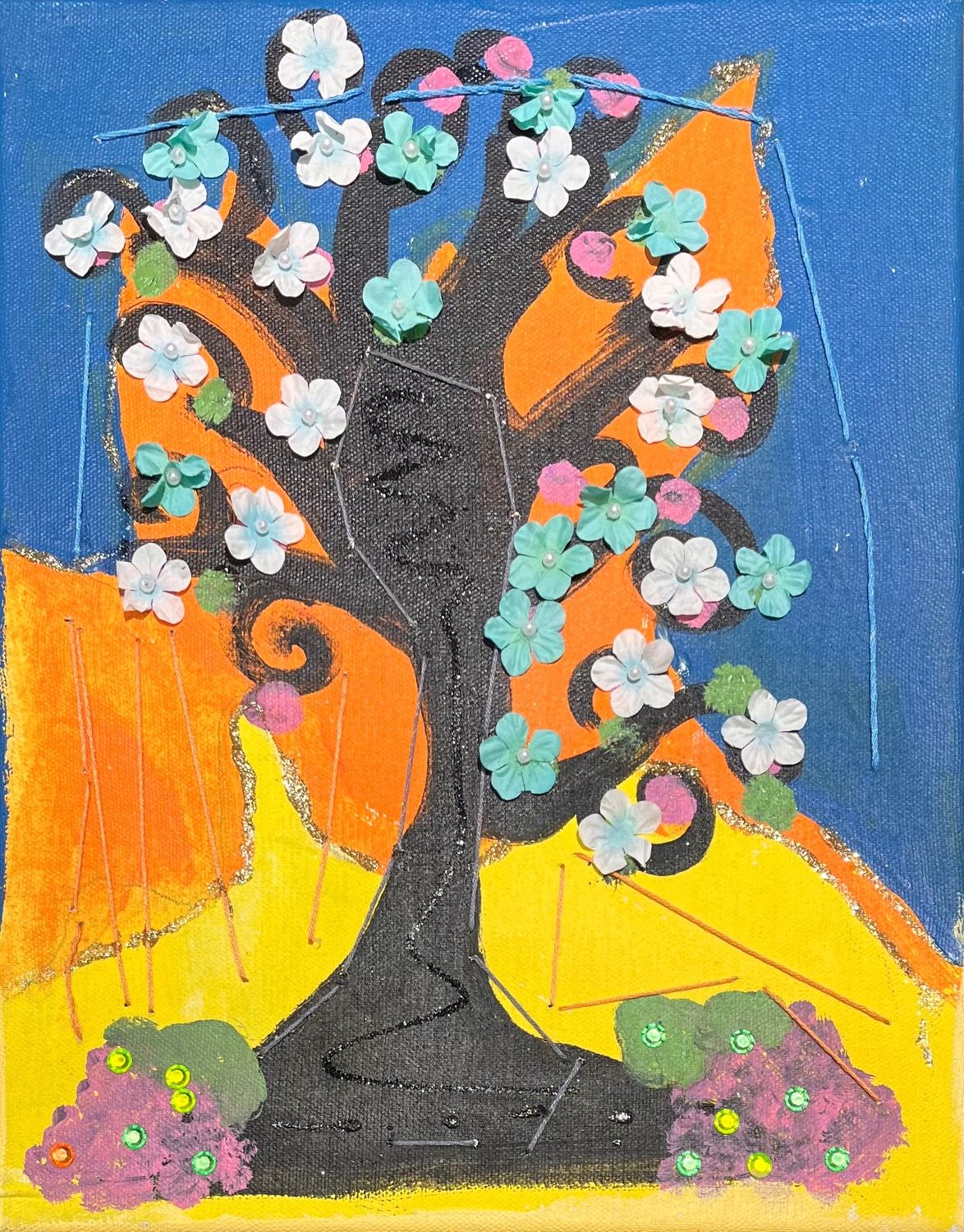 Beth Shaw, Acrylic on Canvas, &#39;Happy Blooms