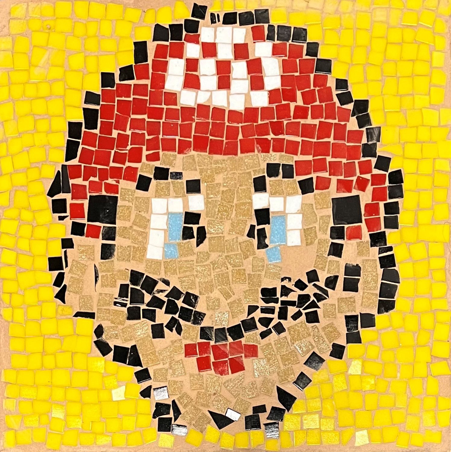 Ashley Ritter, Mosaic Garden Stone, Mario