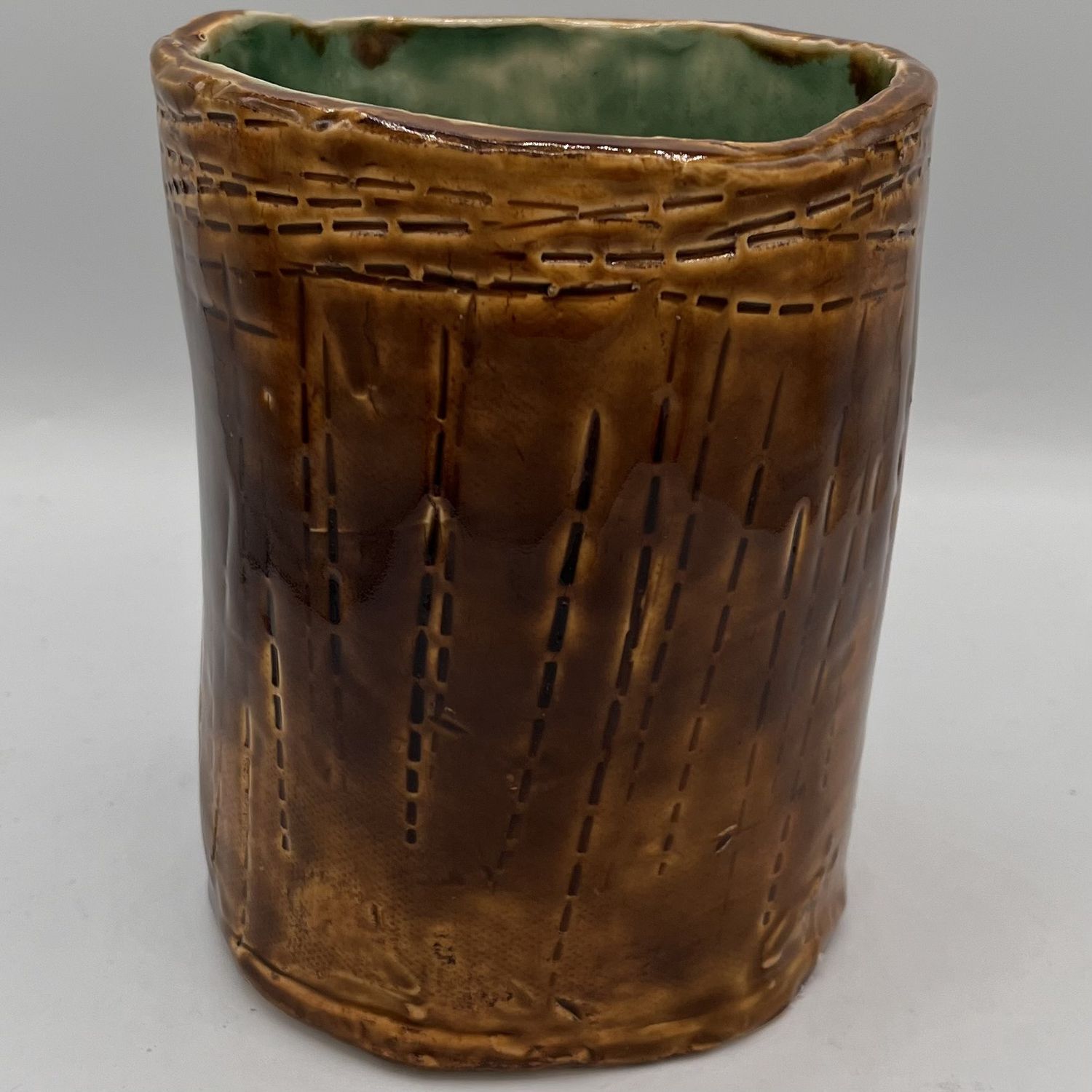 Christina Hanes, Ceramic Vase, Brown Design