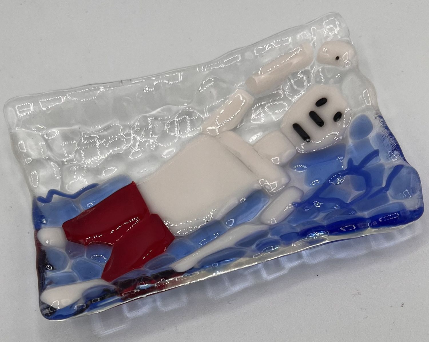 Adam Gibbemeyer, Fused Glass Soap Dish, Swimmer