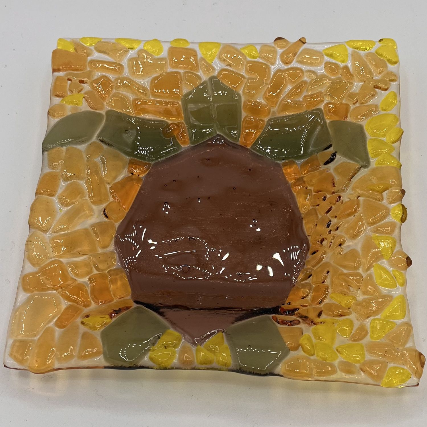 Studio, Fused Glass Dish, Turtle in the Sand