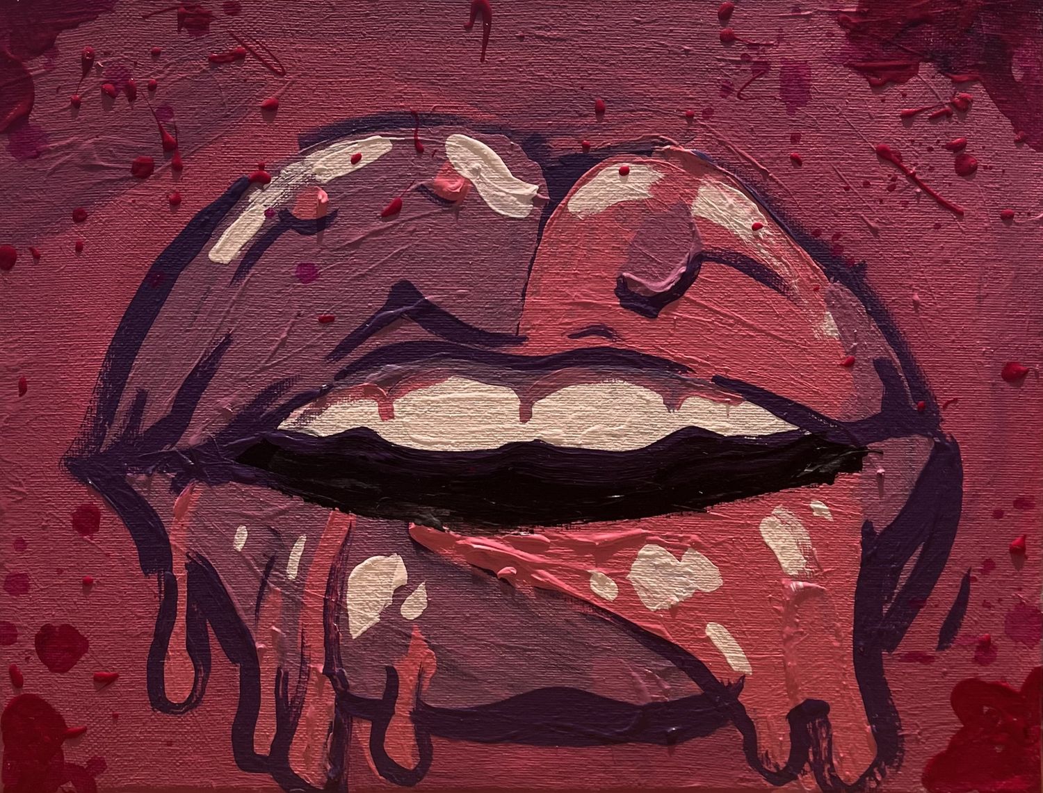 Erin Betz, Acrylic on Canvas, &#39;Luscious Lips&#39;