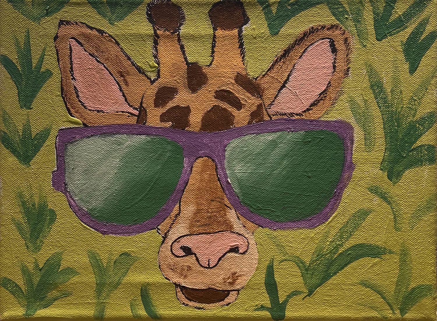 Evan Pohlman, Acrylic on Canvas, &#39;Cool Giraffe&#39;