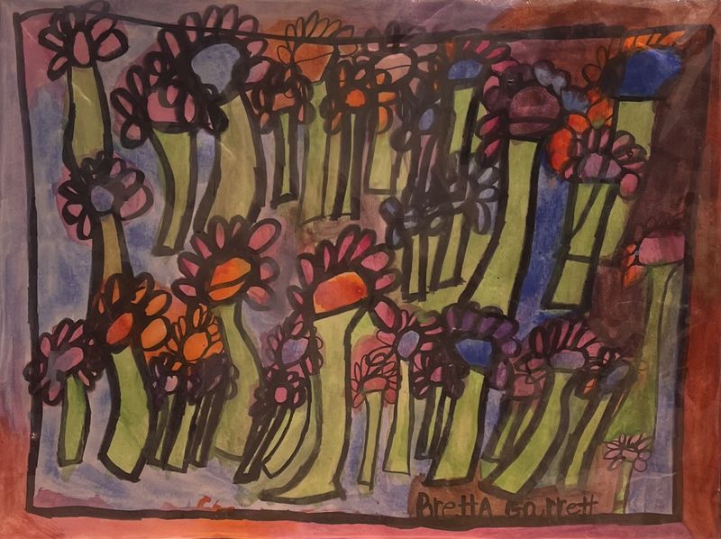 Brett Garrett, Work on Paper, &#39;Flower Field&#39;
