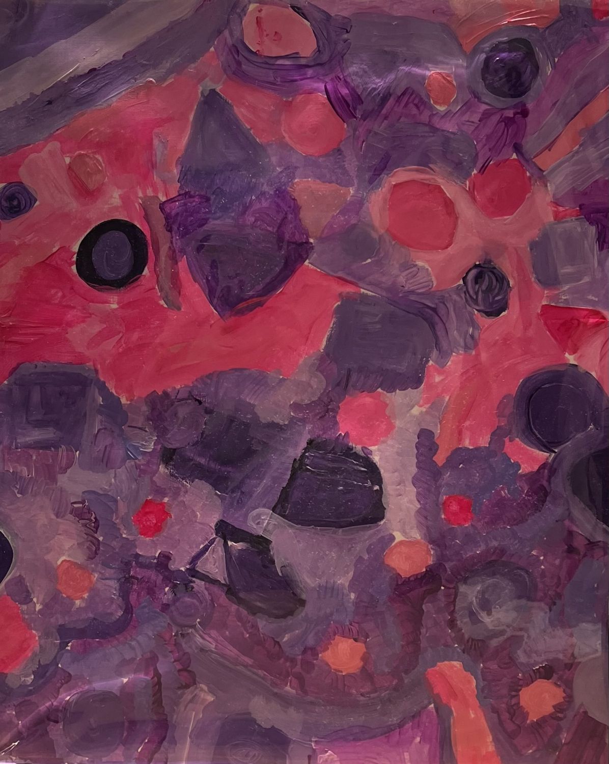 Studio, Work on Paper, &#39;Pink and Purple Shapes&#39;