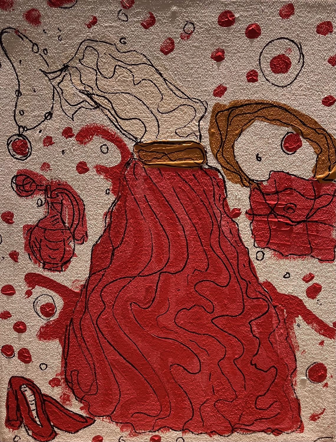 Rebecca Reed, Acrylic on Canvas, &#39;Abstract Fashion Boutique&#39;