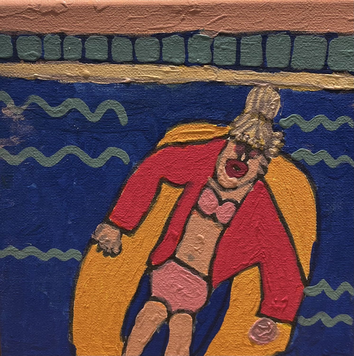 Michael Smith, Acrylic on Canvas, &#39;Taylor at the Pool&#39;