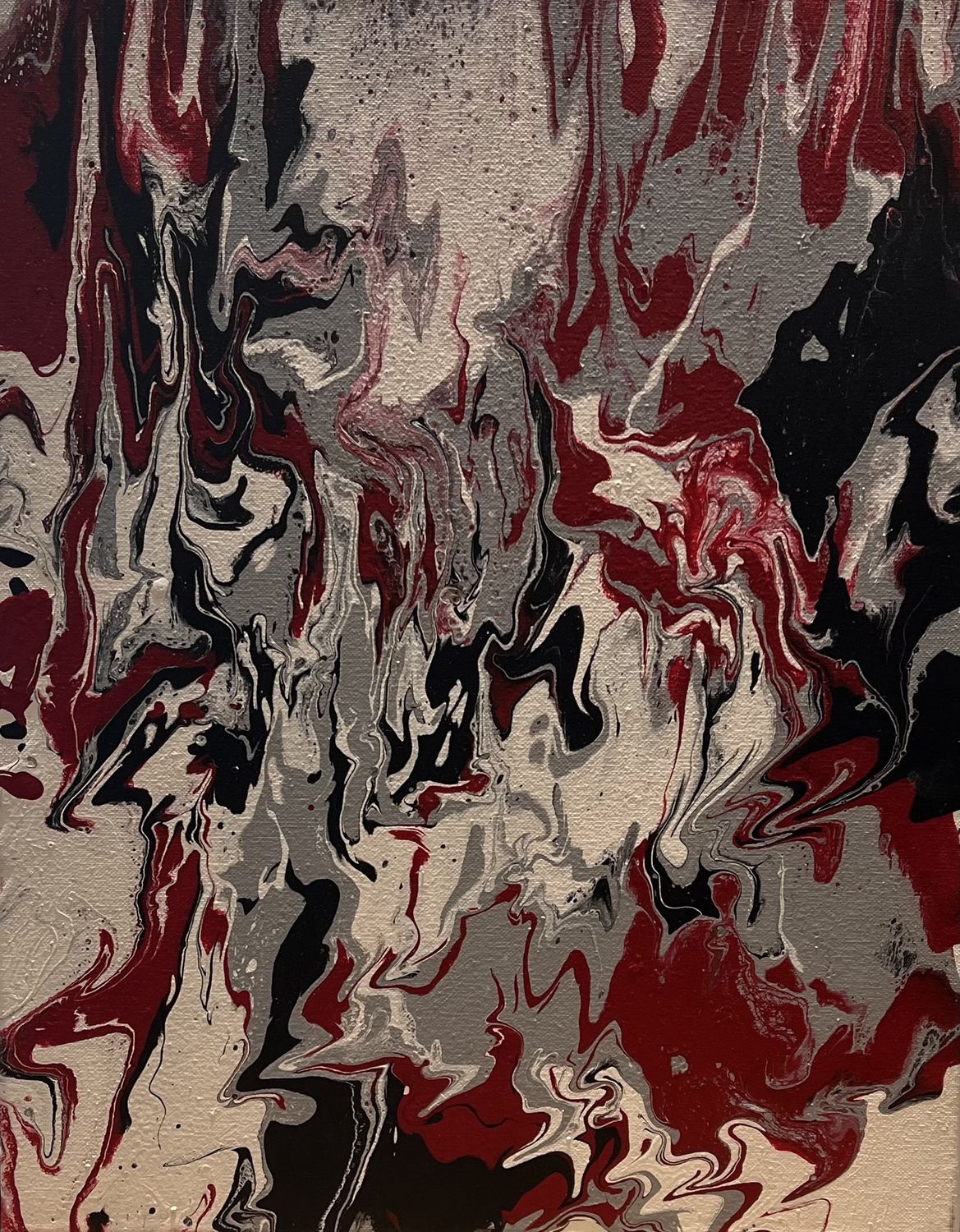 Morgan Gattermeyer, Acrylic on Canvas, &#39;Ohio State Swirl&#39;