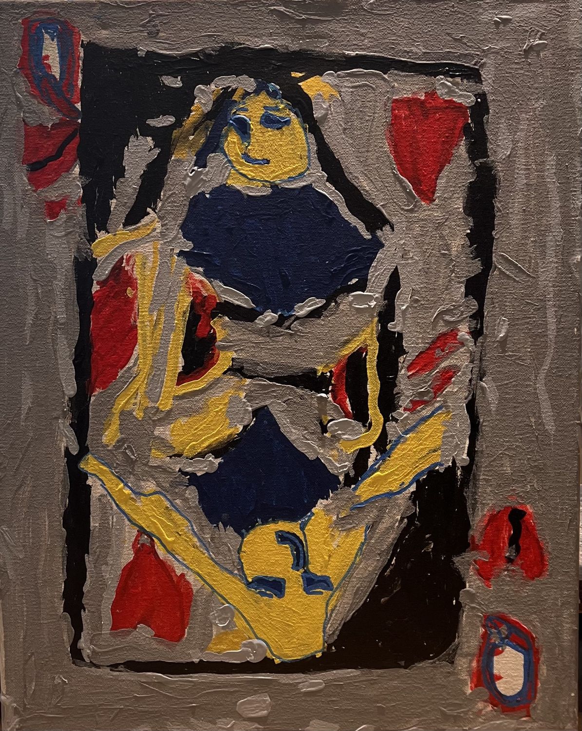 Dionysia Sanchez, Acrylic on Canvas, &#39;Queen of Hearts&#39;