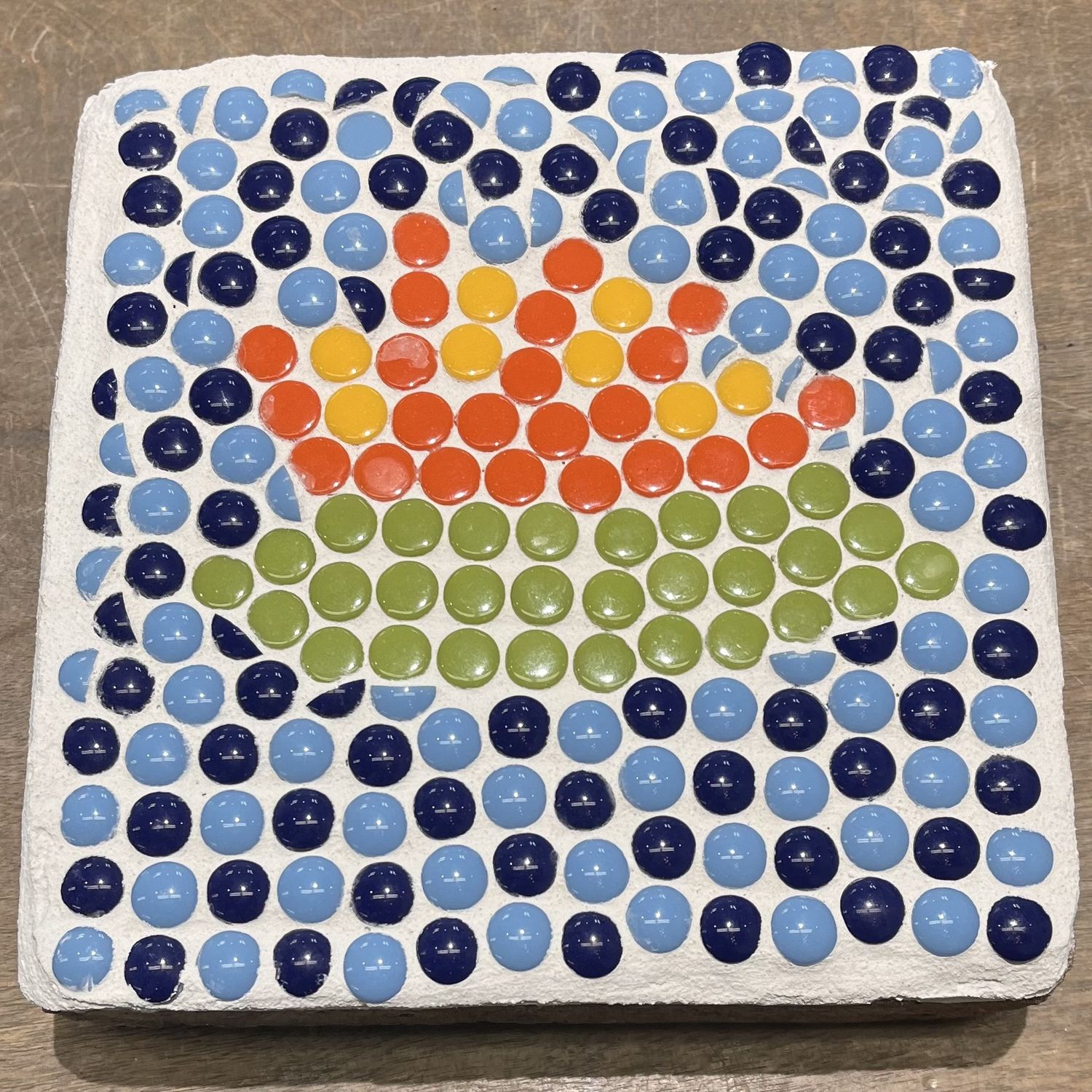 Studio, Yellow and orange flower mosaic