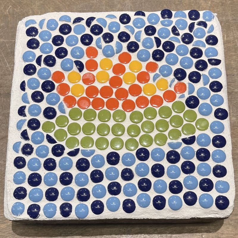 Studio, Yellow and orange flower mosaic