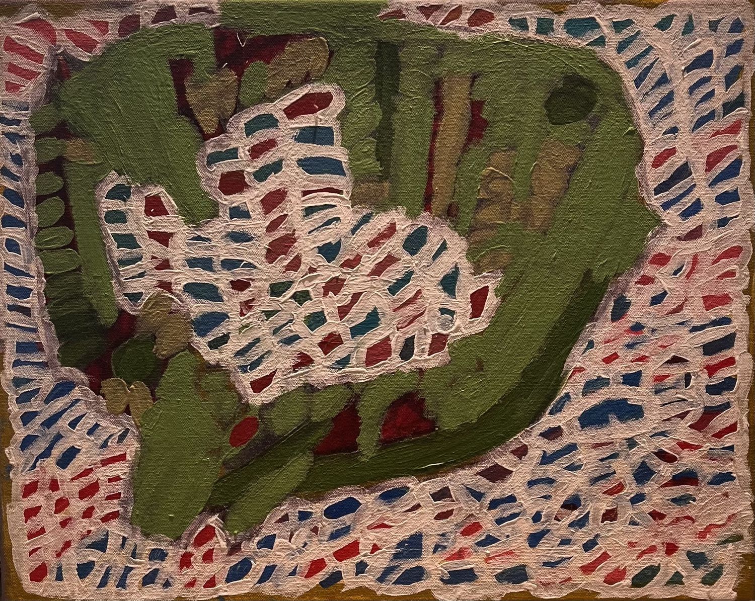 Brett Garrett, Acrylic on Canvas, &#39;Wreath&#39;