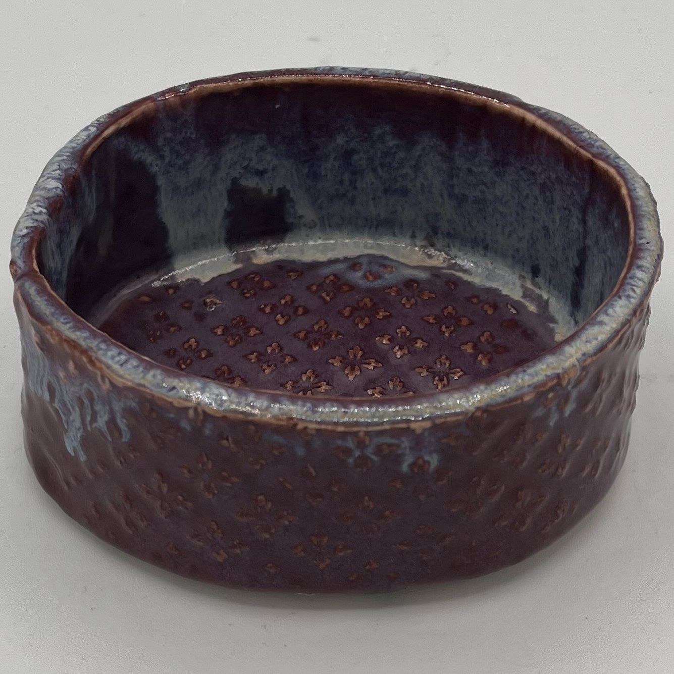 Christina Hanes, Ceramic Bowl, Dark Purple and Blue Design