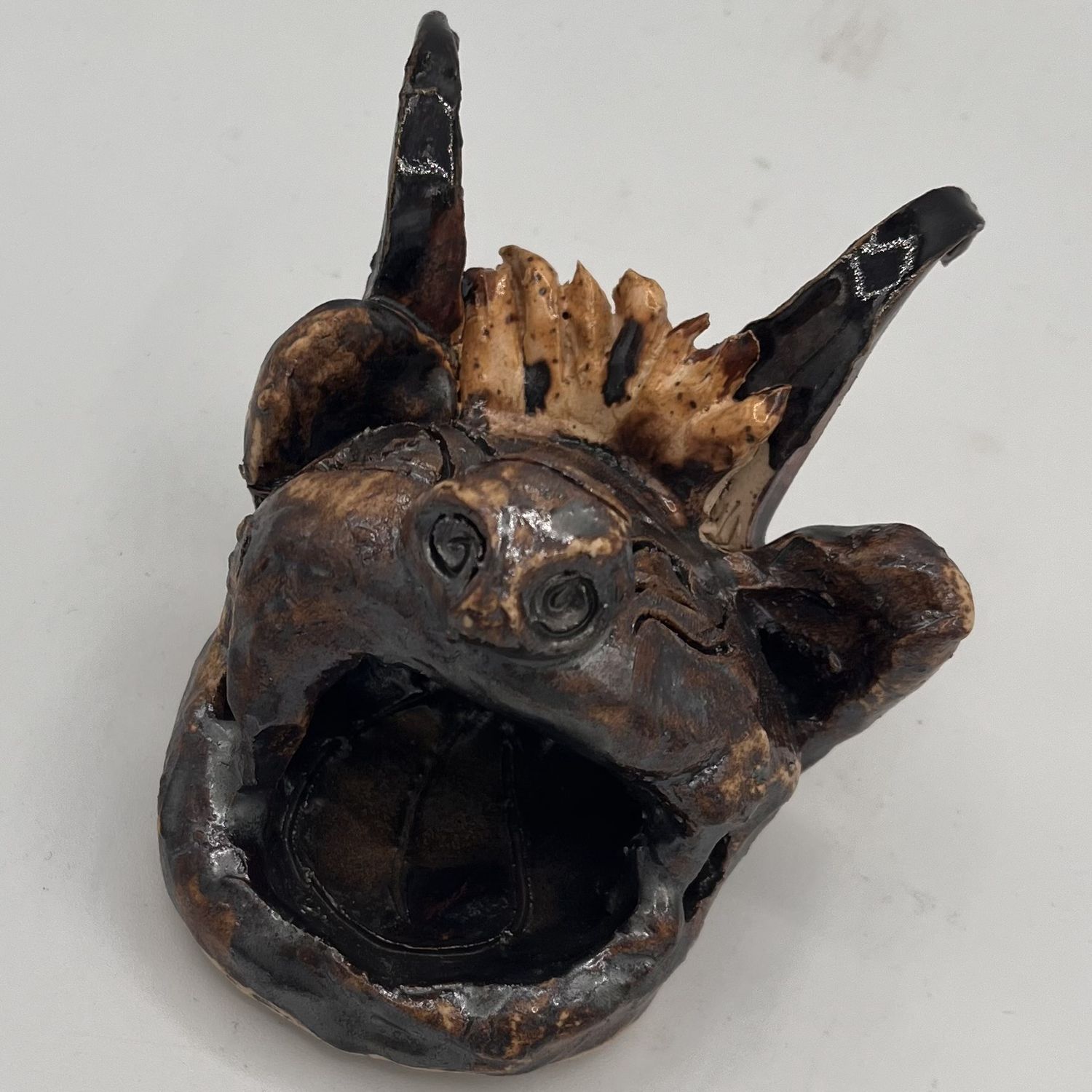 Rebecca Reed, Ceramic Figurine, Angry Dragon Head
