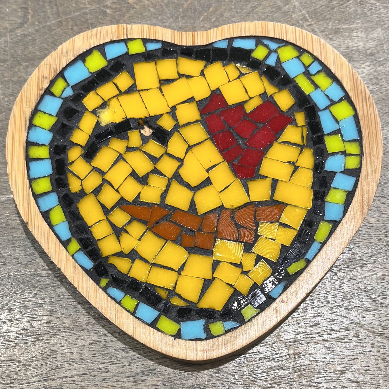 Liz Pfeiffer, Mosaic Disc, Winking Emoji