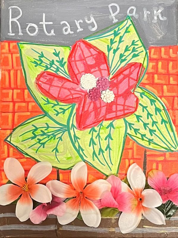 Beth Shaw, Mixed Media on Canvas, 'Rotary Park'