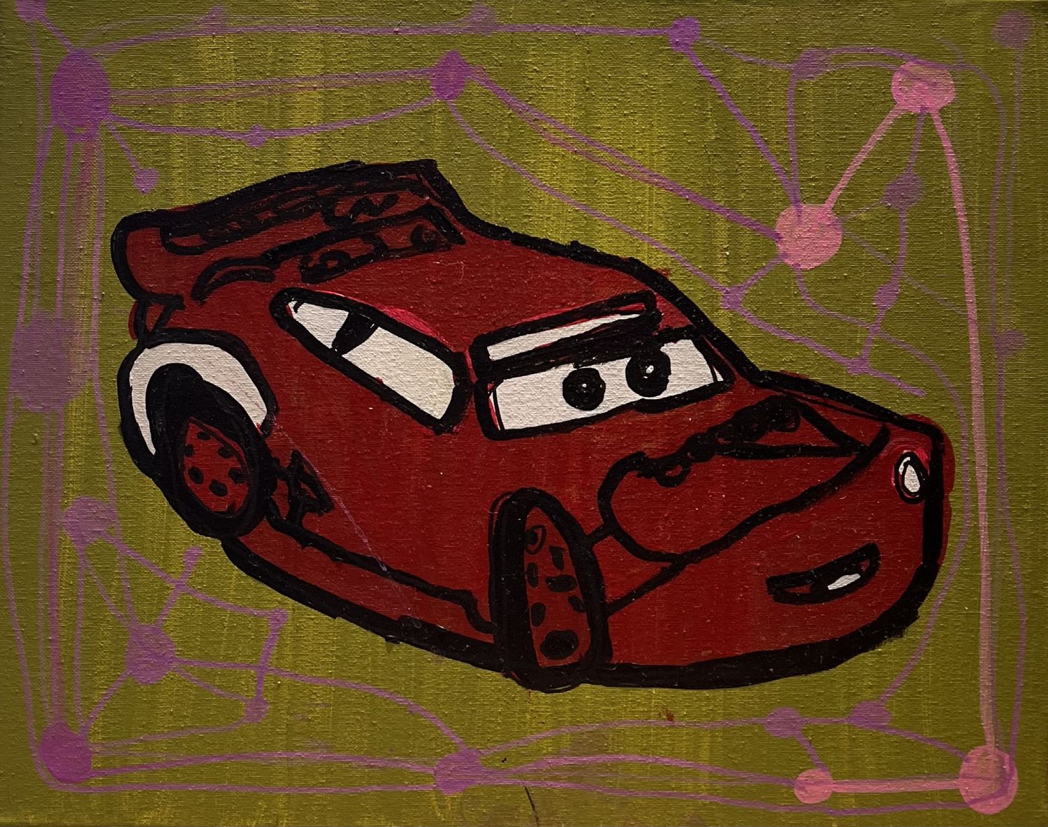 Erin Williams, Acrylic on Canvas, &#39;Red Cars&#39;
