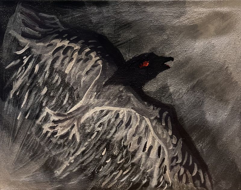 Tim Livelsburger, Acrylic on Canvas, 'Out of the Darkness, Into the Light'