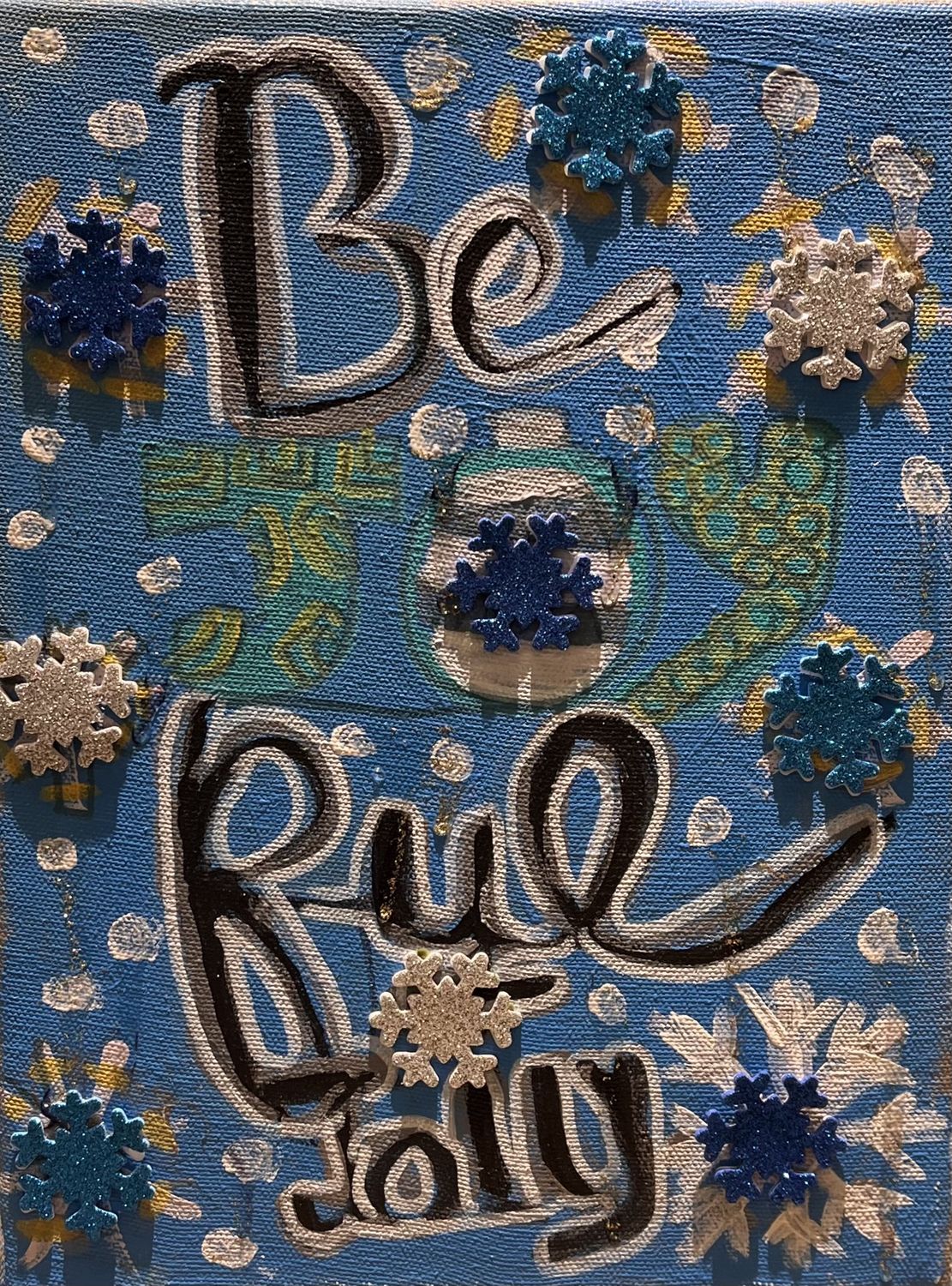 Beth Shaw, Acrylic on Canvas, &#39;Be Joyful and Jolly&#39;