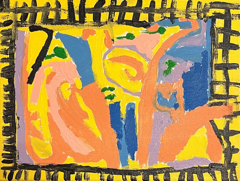 Tammy McCammon, Acrylic on Canvas, 'Abstract Sunburst'