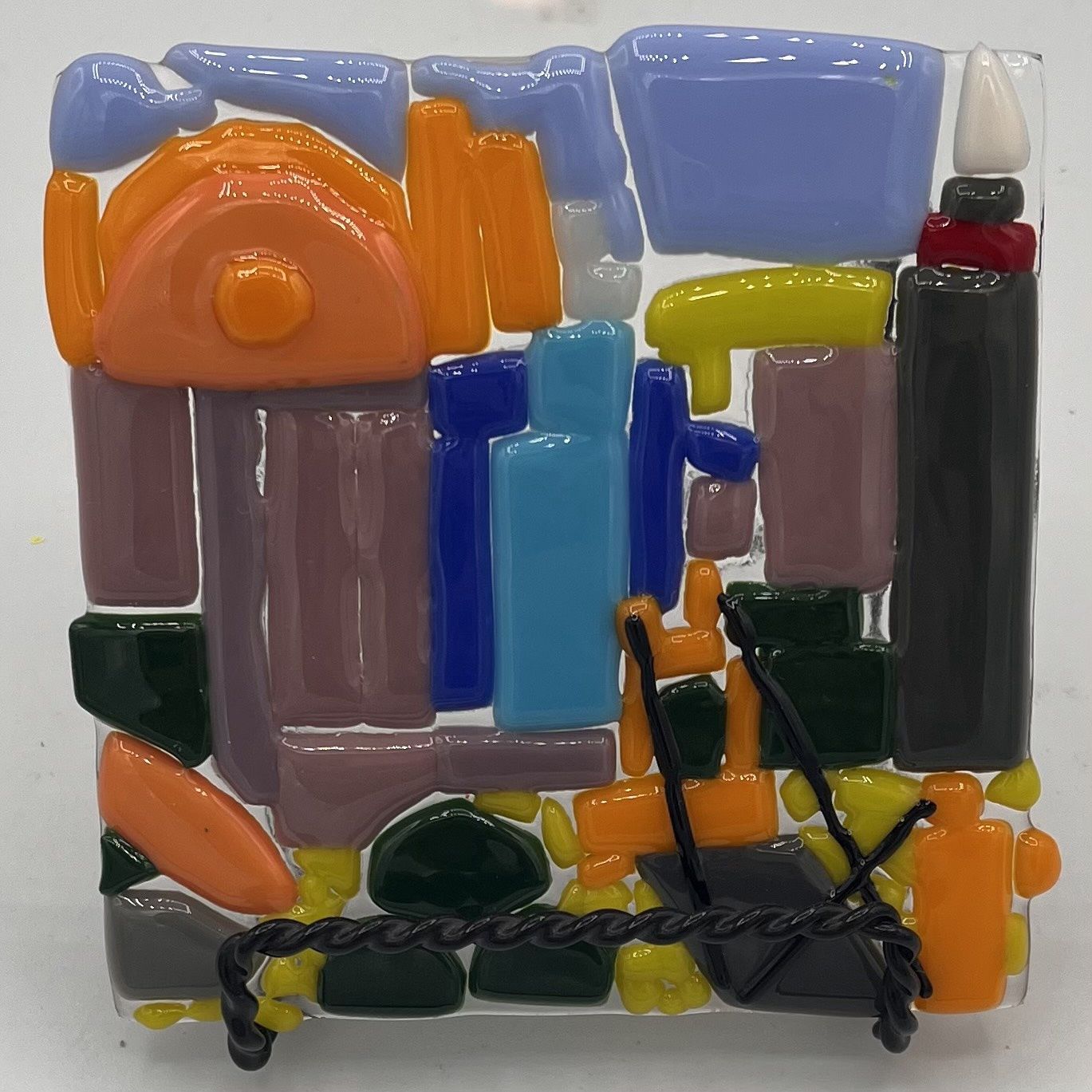 Theresa Allen, Fused Glass Stand Piece, City View
