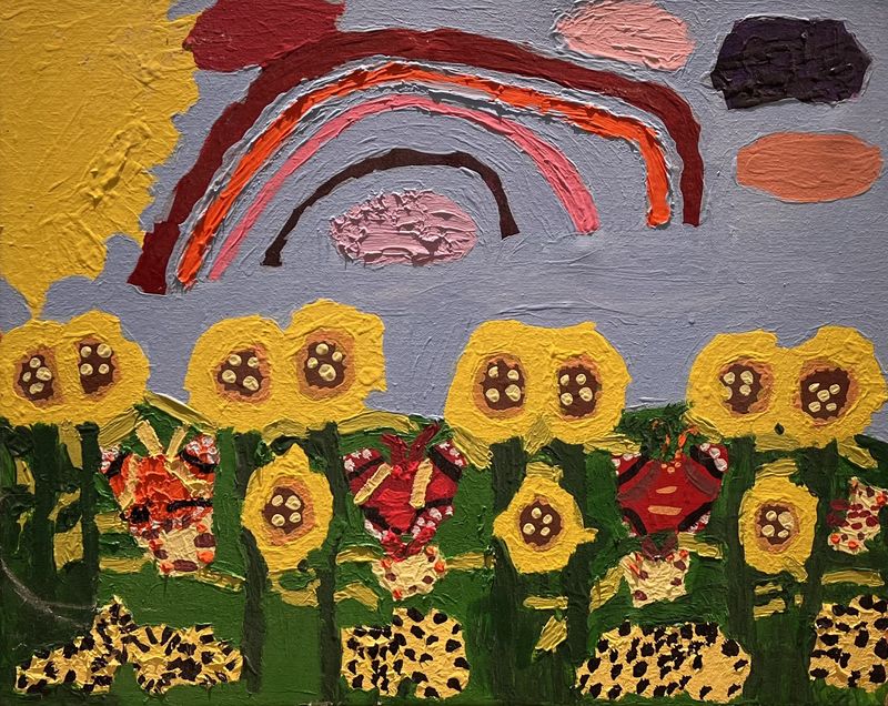 Cassie Sullivan, Acrylic on Canvas, 'Sunflower Dreams'