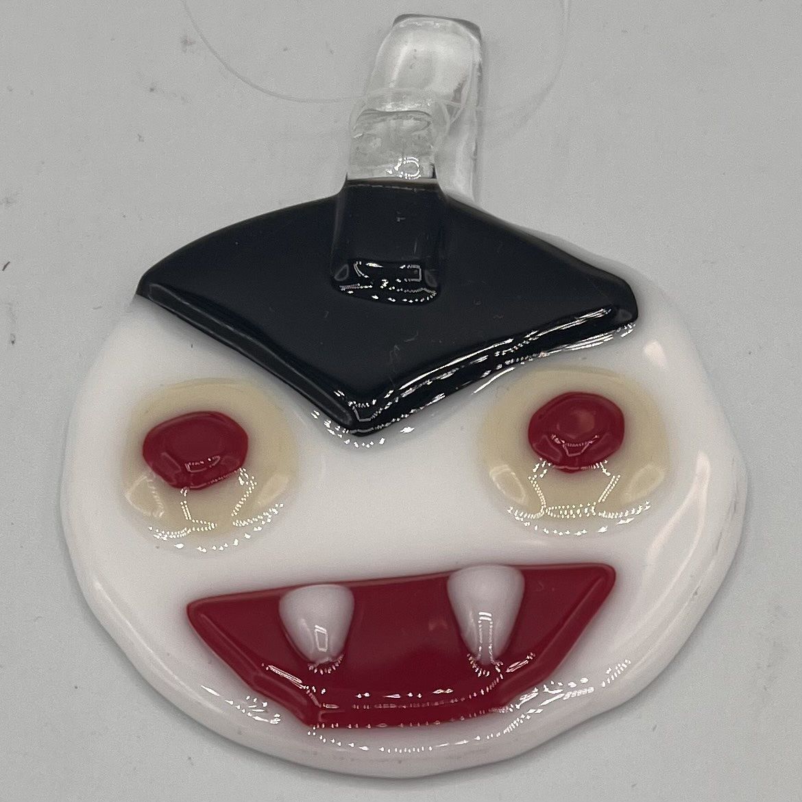 Megan Hill, Fused Glass Suncatcher, Happy Vampire