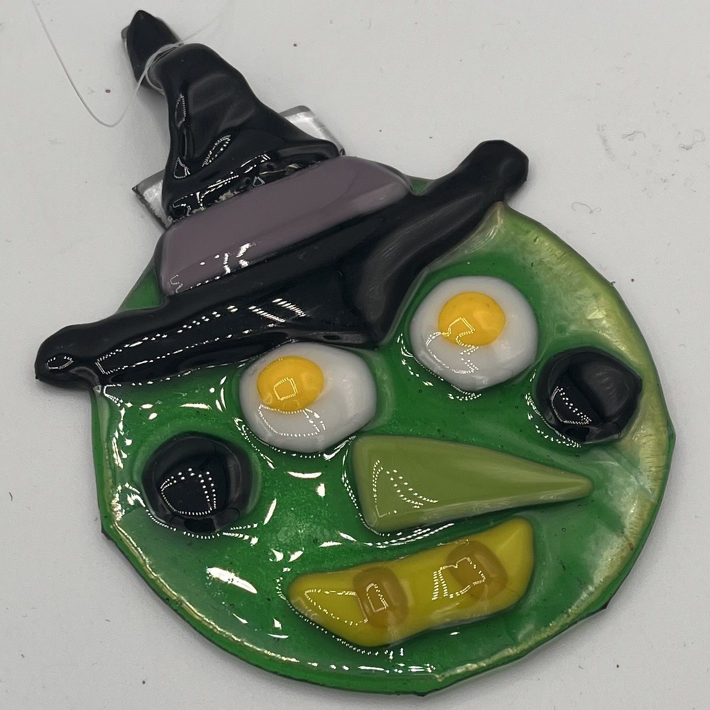 David Campbell, Fused Glass Suncatcher, Excited Witch